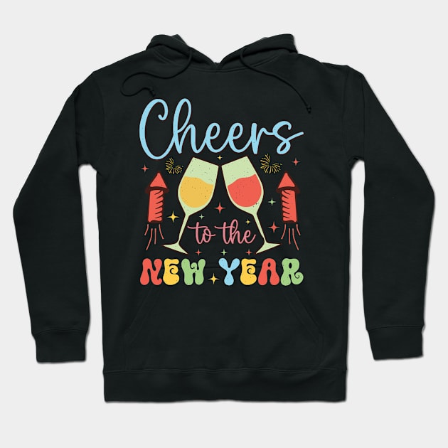 Cheers to the New Year New Year Hoodie by MZeeDesigns